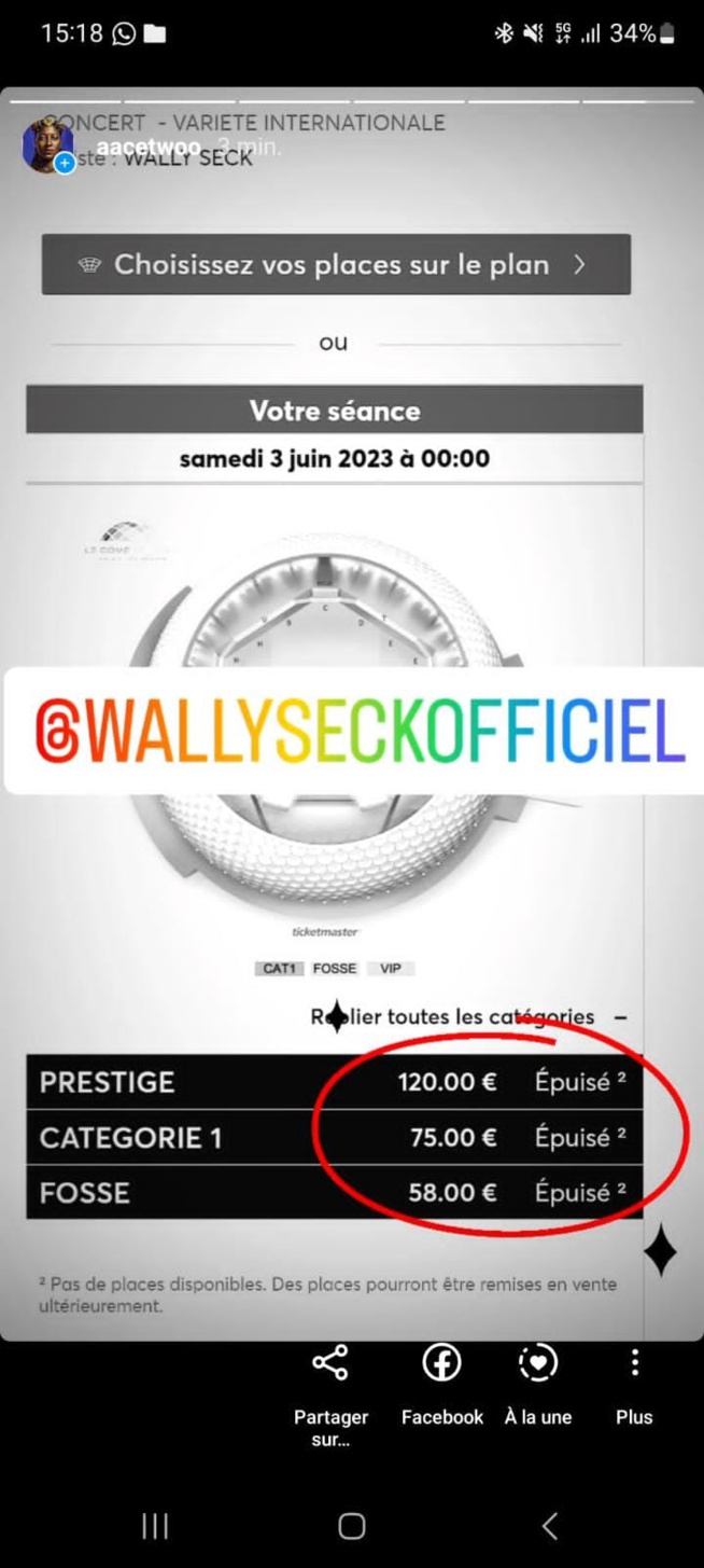A 33 JOURS AVANT LE JOUR J: Wally B. Seck rempli les Dômes de Paris tous les billets ont été vendus. A 33 JOURS AVANT LE JOUR J: Wally B. Seck rempli les Dômes de Paris tous les billets ont été vendus.