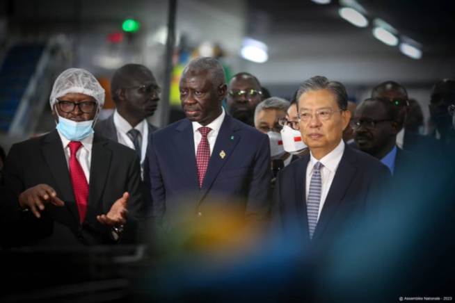 Visite du Parc industriel intégré de Diamniadio (P2ID) du président de l’Assemblée nationale du Sénégal, Amadou Mame Diouf et son hôte chinois, Président Zhao Léji Visite du Parc industriel intégré de Diamniadio (P2ID) du président de l’Assemblée nationale du Sénégal, Amadou Mame Diouf et son hôte chinois, Président Zhao Léji