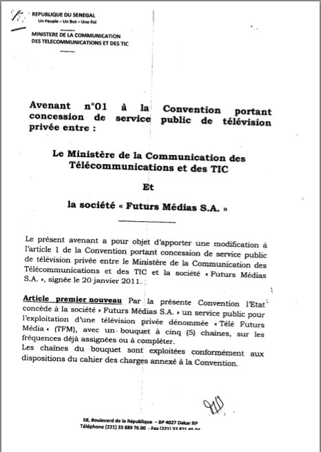 GFM : Le Groupe a la licence pour une nouvelle télévision (Documemts) GFM : Le Groupe a la licence pour une nouvelle télévision (Documemts)