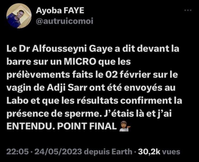 Le témoignage inébranlable d'un reporter lors du procès Adji Sarr-Ousmane Sonko Le témoignage inébranlable d'un reporter lors du procès Adji Sarr-Ousmane Sonko