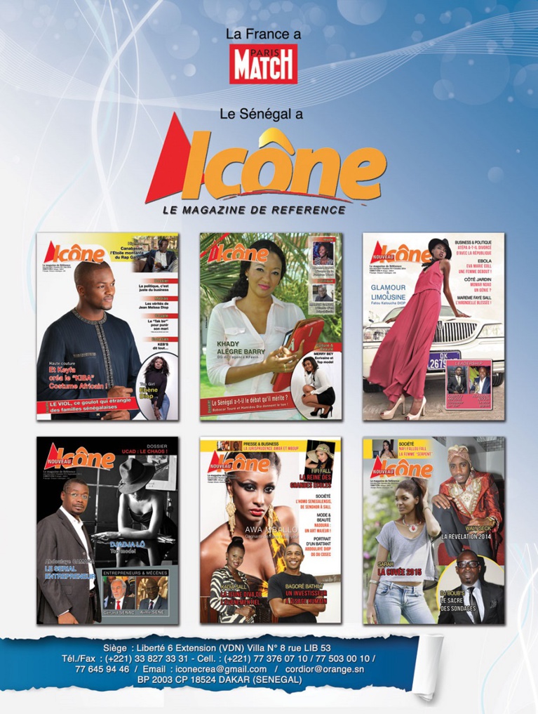 La France a Paris Match, le Sénégal a Icone magazine La France a Paris Match, le Sénégal a Icone magazine