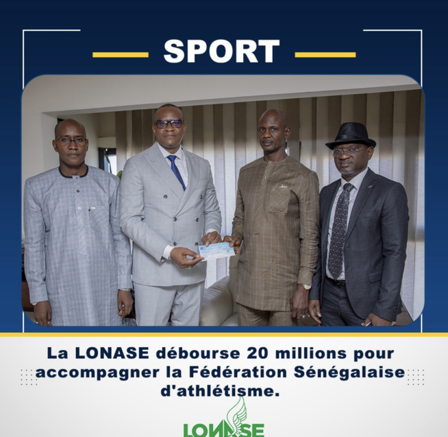 SPORT : LA LONASE DEBOURSE 20 MILLIONS POUR ACCOMPAGNER L’ATHLETISME SPORT : LA LONASE DEBOURSE 20 MILLIONS POUR ACCOMPAGNER L’ATHLETISME