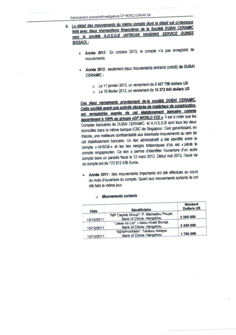 Voici le rapport de l'expert comptable Alboury Ndaw du cabinet RMA sur le fameux compte de Karim Wade de Singapour Voici le rapport de l'expert comptable Alboury Ndaw du cabinet RMA sur le fameux compte de Karim Wade de Singapour