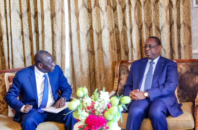 Sommet de l'ONU à New York : le Président Macky Sall en entretien avec Ousmane Diagana, et Tony Blair Sommet de l'ONU à New York : le Président Macky Sall en entretien avec Ousmane Diagana, et Tony Blair