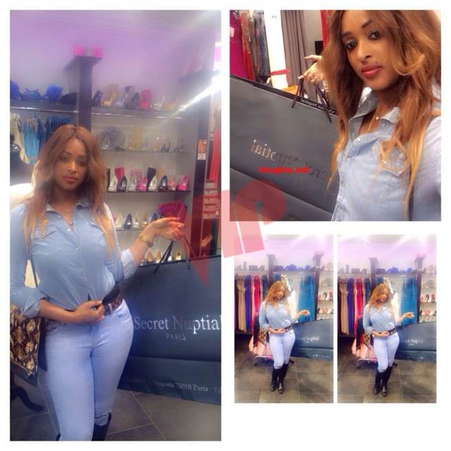 La vidéo girl Awa Fall profite de son séjour pour faire son shopping.