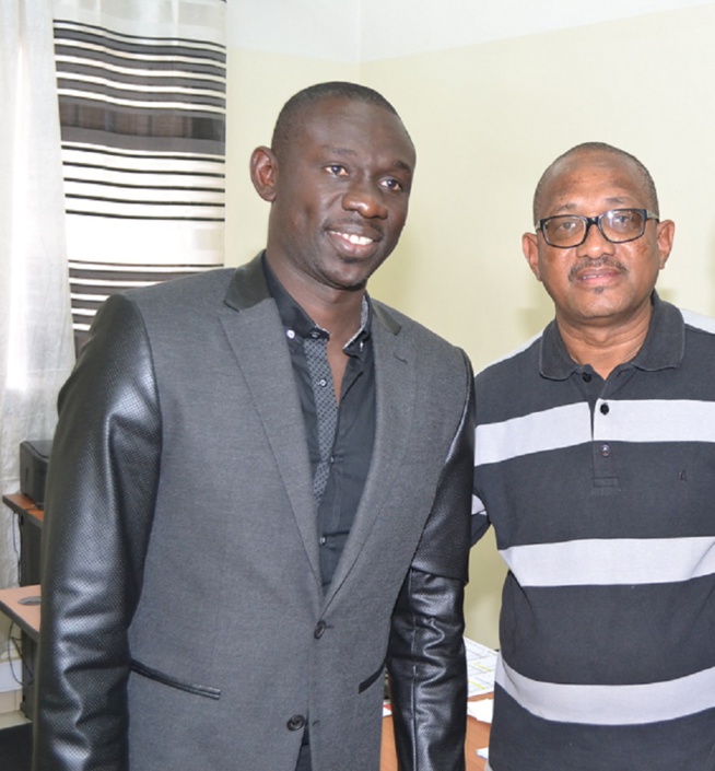 Pape Diouf dans les studios de Top Horizon avec Sister Maria. Photos