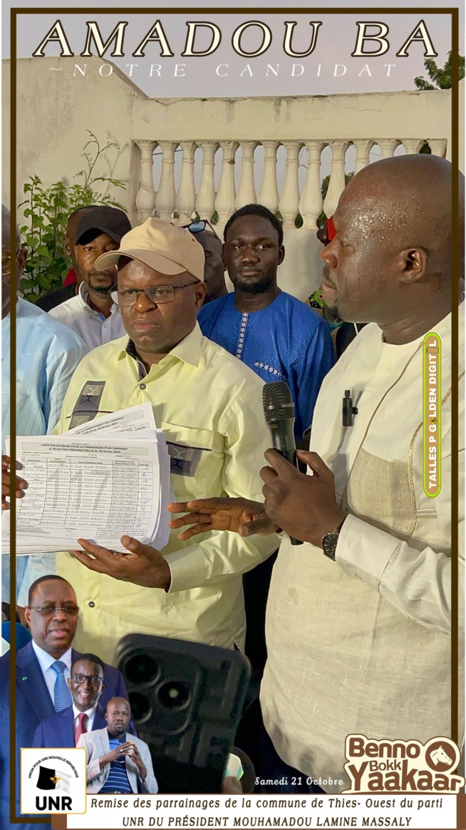 Parrainage BENNO-Mouhamadou Lamine Massaly de UNR bat le records avec plus de 2000 parrains collectés sur les 500 demandés à Thies Ouest Parrainage BENNO-Mouhamadou Lamine Massaly de UNR bat le records avec plus de 2000 parrains collectés sur les 500 demandés à Thies Ouest