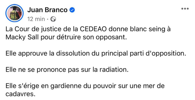 Affaire Sonko: La Cour De Justice De La Cedeao A Tranché Affaire Sonko: La Cour De Justice De La Cedeao A Tranché