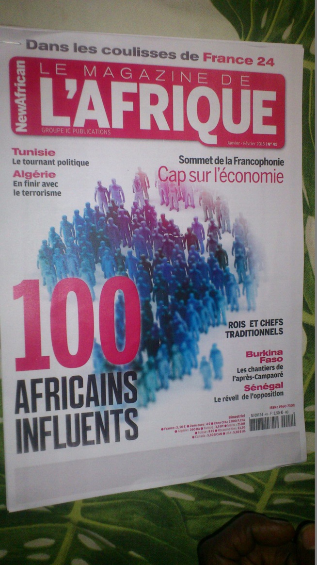 Le chanteur Pape Diouf désigné parmi les 100 Africains les plus influents par le magazine de l'Afrique. Le chanteur Pape Diouf désigné parmi les 100 Africains les plus influents par le magazine de l'Afrique.
