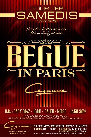 Samedi 18 avril 2015 de 23h à 6h au Cezanne Club Paris  A 2 pas du Moulin Rouge : 2 rue Puget 75018 Paris  Métro : Blanche Ligne 2