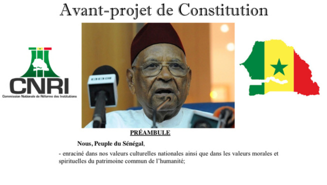 DOCUMENT : L'intégralité de l'Avant-Projet de Constitution du Sénégal réalisé par la Commission Nationale de Réforme des Institutions (CNRI) DOCUMENT : L'intégralité de l'Avant-Projet de Constitution du Sénégal réalisé par la Commission Nationale de Réforme des Institutions (CNRI)