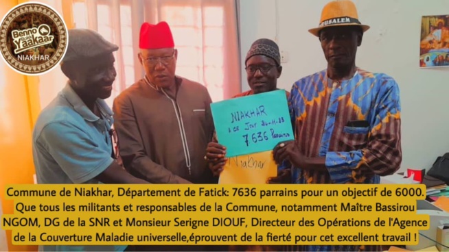 Macodou SENE, Maire de la Commune de Niakhar (Département de Fatick) et DAGE de la Primature , donne une dimension nationale au parrainage pour le candidat Amadou BA.