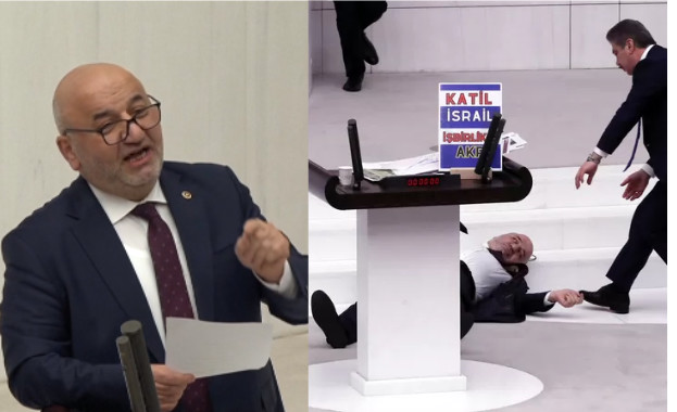 Scène incroyable en Turquie : Un député terrassé par une crise cardiaque en plein discours au Parlement(video)