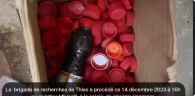 20.040 bouteilles de vinaigre avariées saisies à Thiès 20.040 bouteilles de vinaigre avariées saisies à Thiès