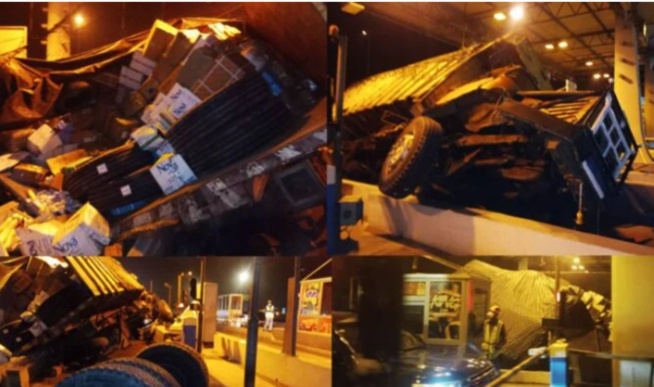 Accident sur le péage : Un camion termine sa course dans une cabine « Rapido » Accident sur le péage : Un camion termine sa course dans une cabine « Rapido »