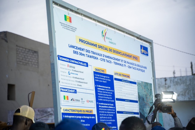 CÉRÉMONIE DE LANCEMENT DES TRAVAUX D'AMÉNAGEMENT ET DE PAVAGE DU BOULEVARD DES 30 METRES A RUFISQUE CÉRÉMONIE DE LANCEMENT DES TRAVAUX D'AMÉNAGEMENT ET DE PAVAGE DU BOULEVARD DES 30 METRES A RUFISQUE