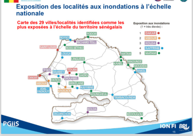Cartographie des zones à risque d’inondations : 29 villes répertoriées à travers le Sénégal Cartographie des zones à risque d’inondations : 29 villes répertoriées à travers le Sénégal
