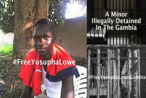 Le président Jammeh fait arrêter Yusupha Lowe, 14 ans, le fils d'un ancien membre sa garde prétorienne, présumé putschiste... Le président Jammeh fait arrêter Yusupha Lowe, 14 ans, le fils d'un ancien membre sa garde prétorienne, présumé putschiste...