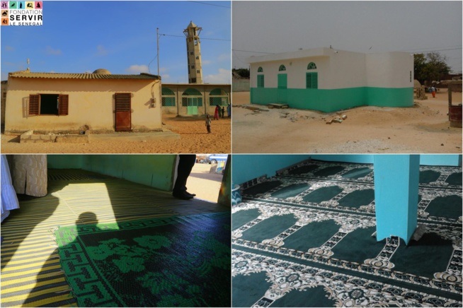 Marième Faye Sall réhabilite la mosquée du quartier Santhiaba de Keur Massar ( Photo avant et après )