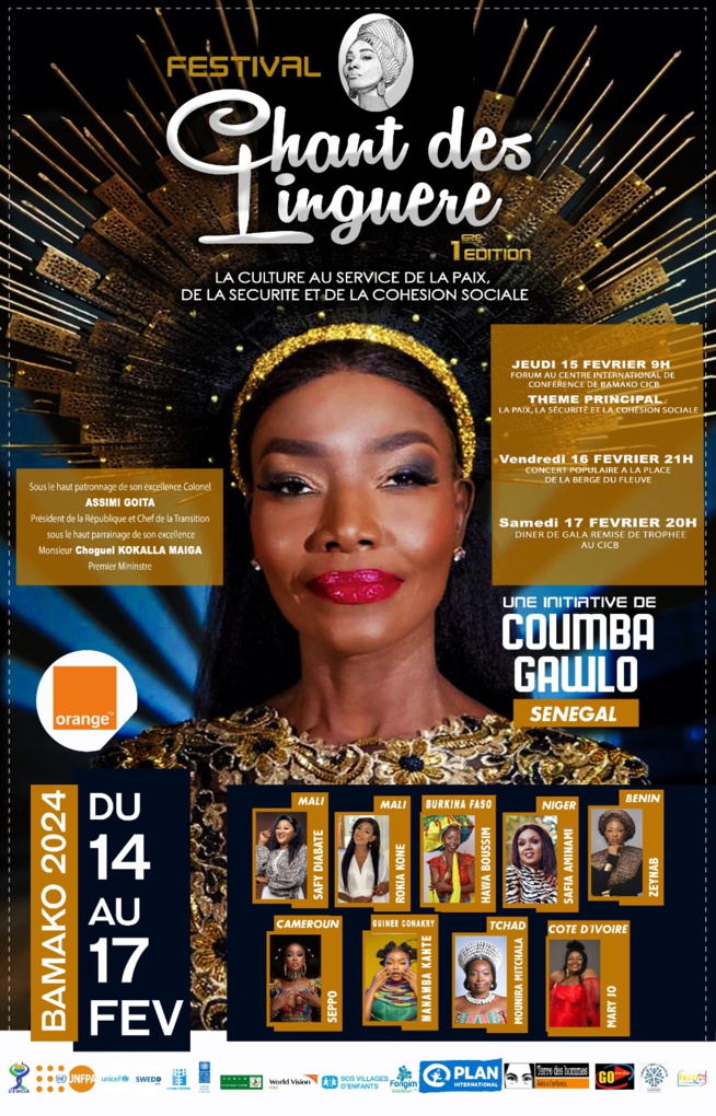 FESTIVAL INTERNATIONAL CHANT DES LINGUERE Du 14 au 17 Février 2024 à Bamako (Mali) FESTIVAL INTERNATIONAL CHANT DES LINGUERE Du 14 au 17 Février 2024 à Bamako (Mali)