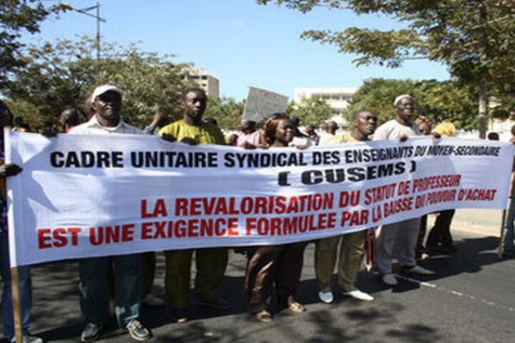 Non respect de ses engagements : Le Saems-Cusems menace de porter plainte contre l'Etat Non respect de ses engagements : Le Saems-Cusems menace de porter plainte contre l'Etat