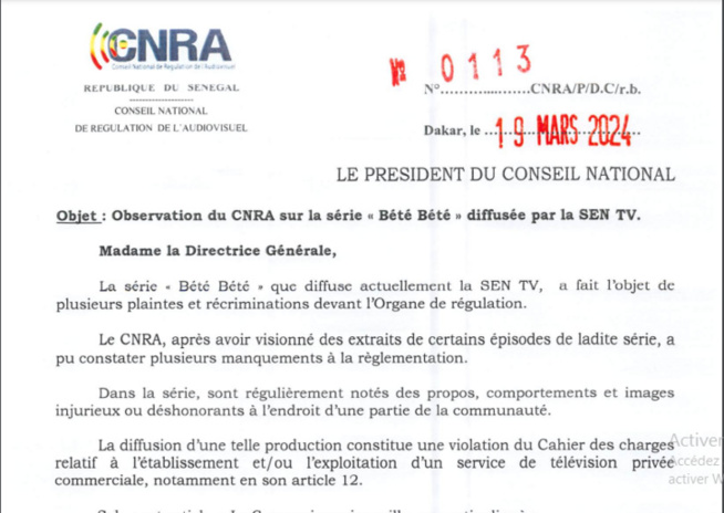 Diffusée sur la Sen Tv: La série "Bété bété" dérange le CNRA ! Diffusée sur la Sen Tv: La série "Bété bété" dérange le CNRA !