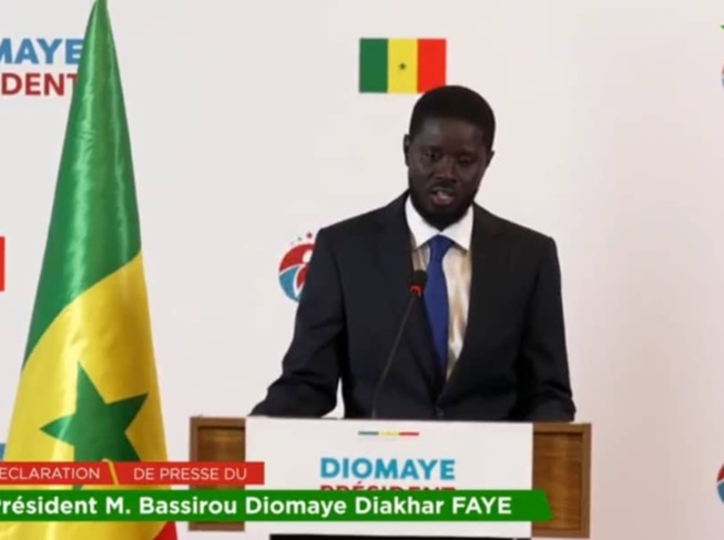 Elu Président du Sénégal: L'intégralité de la déclaration du Président Bassirou Diomaye Faye, du 25 mars 2024 Elu Président du Sénégal: L'intégralité de la déclaration du Président Bassirou Diomaye Faye, du 25 mars 2024
