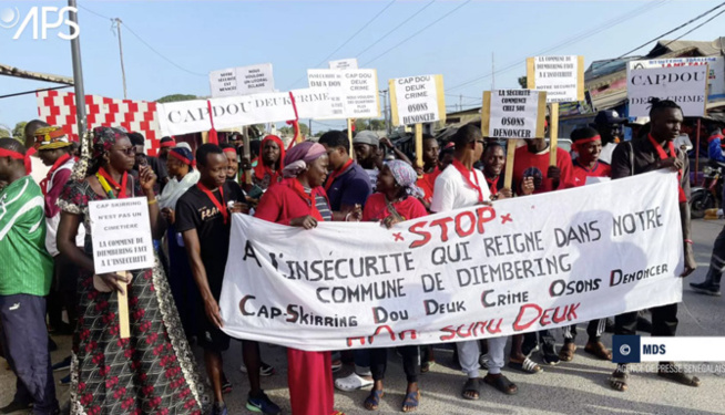 Cap-Skirring : En grande mobilisation, des habitants marchent contre l’insécurité