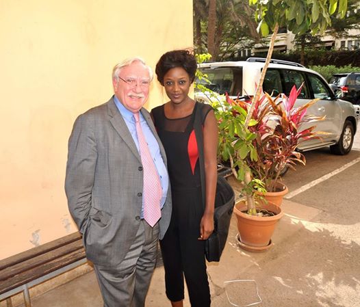 La patronne Site canalfranceinfos Afrique Roky Ghislaine Goudiaby en compagnie de Mr Pagano Ambassadeur de France à Dakar.