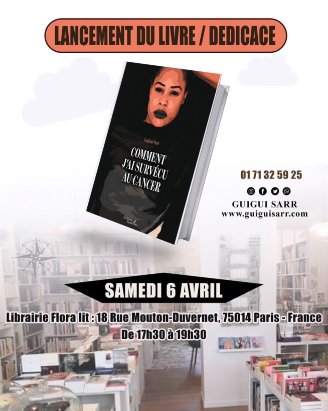 Cérémonie de dédicace, l'artiste Sénégalaise Guigui présente son premier livre à Paris.
