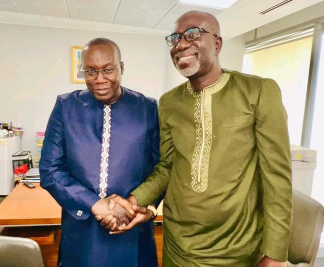 Le ministre de la Formation Professionnelle, Moustapha Njekk SARR rend visite au Directeur de l’Emploi Pape Modou Fall(Photos