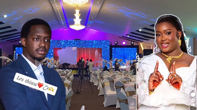 Réception pour un mariage royal : La fille d'Aziz Ndiaye, Maman Ndiaye et son mari, au King Fahd Palace Réception pour un mariage royal : La fille d'Aziz Ndiaye, Maman Ndiaye et son mari, au King Fahd Palace