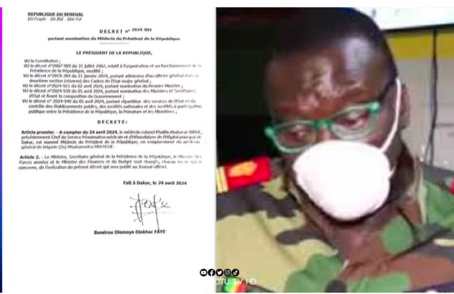 Nomination du médecin du président de la République : Khalifa Ababacar Wade remplace Mouhamadou Mbengue Nomination du médecin du président de la République : Khalifa Ababacar Wade remplace Mouhamadou Mbengue