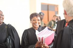 Me Jacqueline Moudeina, l'avocate tchadienne des victimes de Habré, peut afficher le sourire Me Jacqueline Moudeina, l'avocate tchadienne des victimes de Habré, peut afficher le sourire