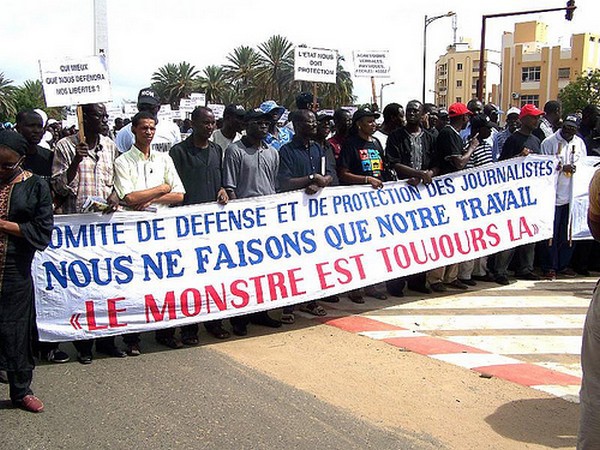 Les journalistes dans les rues et ruelles de Dakar le 31 juillet