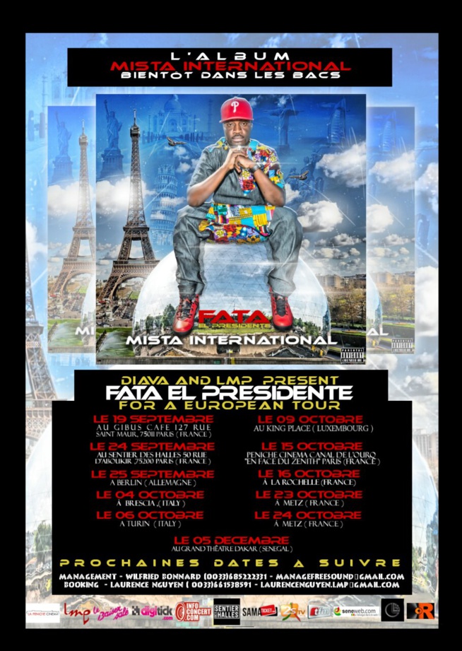 Fata El Présidente signe avec Diava (Rock the music) une maison de Prod Française pour son album international. Fata El Présidente signe avec Diava (Rock the music) une maison de Prod Française pour son album international.