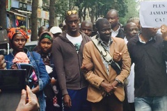 En images-Grande marche de la communauté Sénégalaise de France, suite à l'incendie de la rue Myrha (Paris)