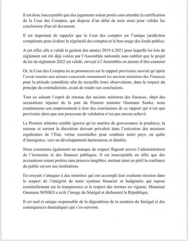Falsification des chiffres : L’APR déplore et conteste les révélations du Premier ministre et son gouvernement Falsification des chiffres : L’APR déplore et conteste les révélations du Premier ministre et son gouvernement