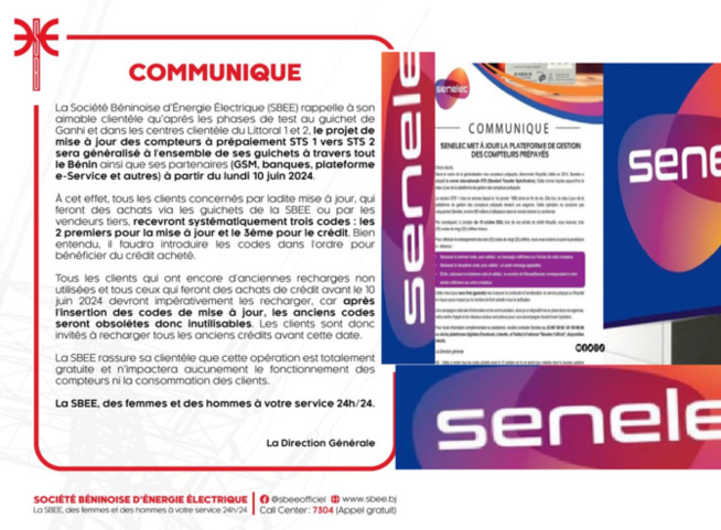Mise à jour des compteurs prépayés, une innovation sous-régionale : Bénin, Burkina, Sénégal et Mali, sur la même lancée Mise à jour des compteurs prépayés, une innovation sous-régionale : Bénin, Burkina, Sénégal et Mali, sur la même lancée