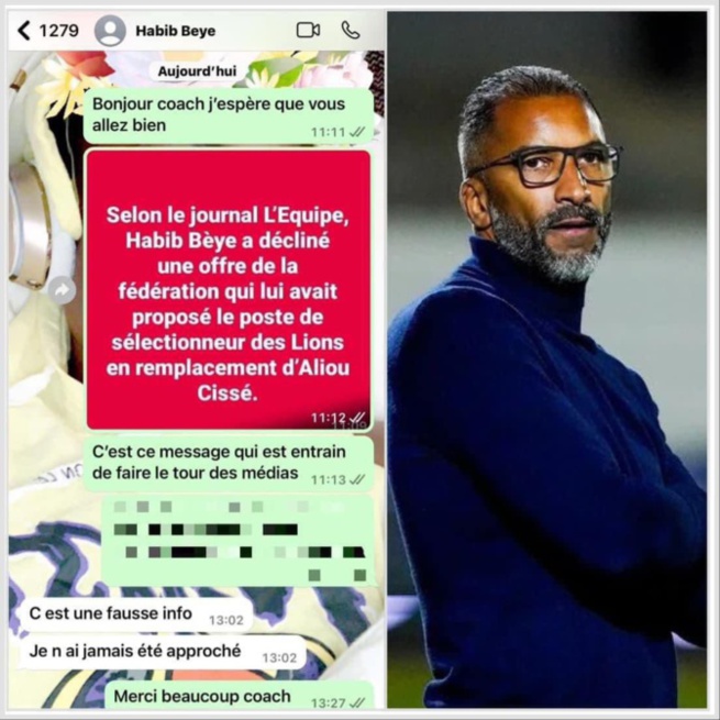 Poste de sélectionneur des "Lions" : Habib Bèye dément avoir décliné une offre de la fédération sénégalaise de football Poste de sélectionneur des "Lions" : Habib Bèye dément avoir décliné une offre de la fédération sénégalaise de football