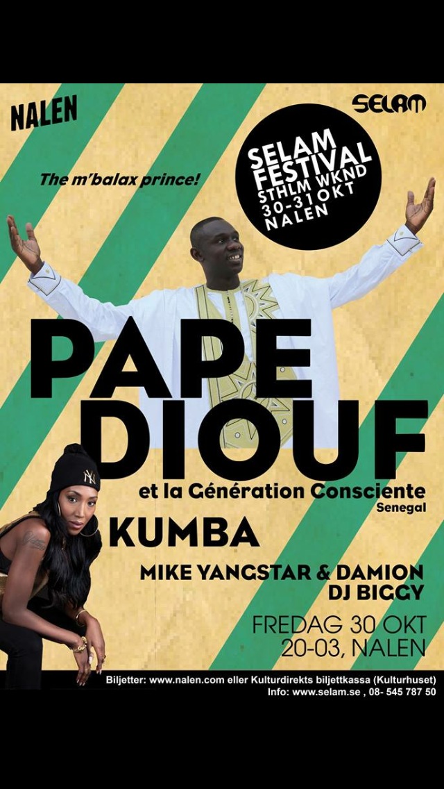 Pape Diouf et sa génération consciente à l'assaut des Barcelonnais ce samedi 24 octobre, le 30 octobre au festival de Selam en Suède et le 07 Novembre à Hambourg en Allmengne pour le "Grand Bégué"