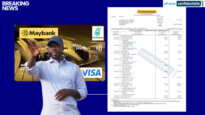 Retour sur l’affaire de corruption : les dessous du compte bancaire malaisien d’Ousmane Sonko révélés Retour sur l’affaire de corruption : les dessous du compte bancaire malaisien d’Ousmane Sonko révélés