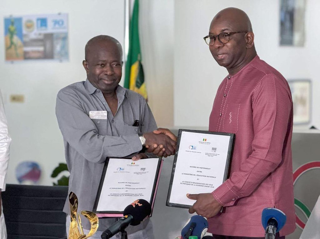 JOJ « Dakar 2026 » : Pour «mobiliser les élèves et à renforcer la pratique du sport scolaire» Mamadou Diagna Ndiaye et Moustapha Guirassy unissent leurs forces JOJ « Dakar 2026 » : Pour «mobiliser les élèves et à renforcer la pratique du sport scolaire» Mamadou Diagna Ndiaye et Moustapha Guirassy unissent leurs forces