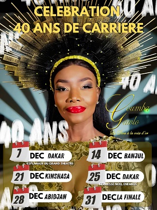 Coumba Gawlo reporte la célébration dans les autres pays de ses 40 ans de carrière Coumba Gawlo reporte la célébration dans les autres pays de ses 40 ans de carrière
