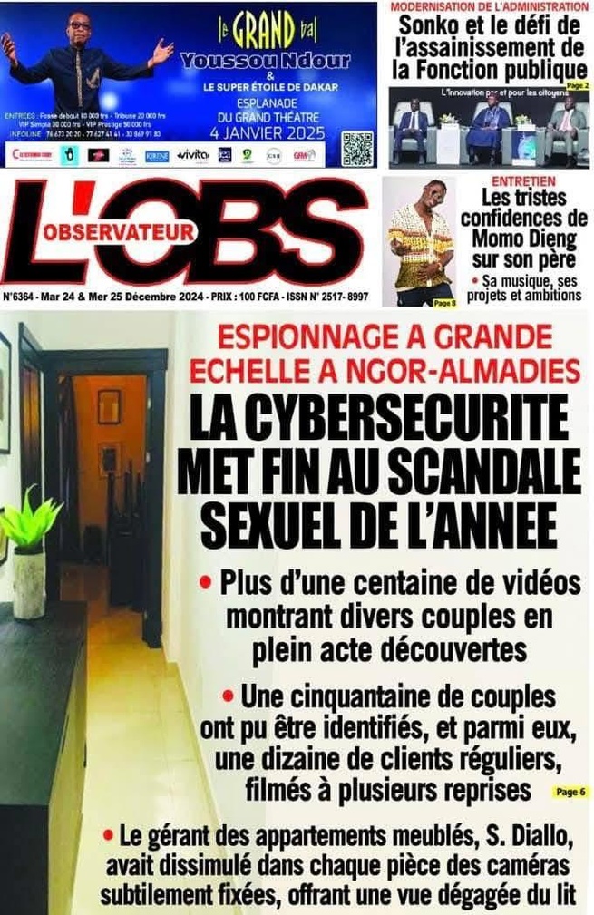 Scandale à Ngor-Almadies : plus de 100 vidéos de couples filmés en plein acte dans des appartements…. Scandale à Ngor-Almadies : plus de 100 vidéos de couples filmés en plein acte dans des appartements….