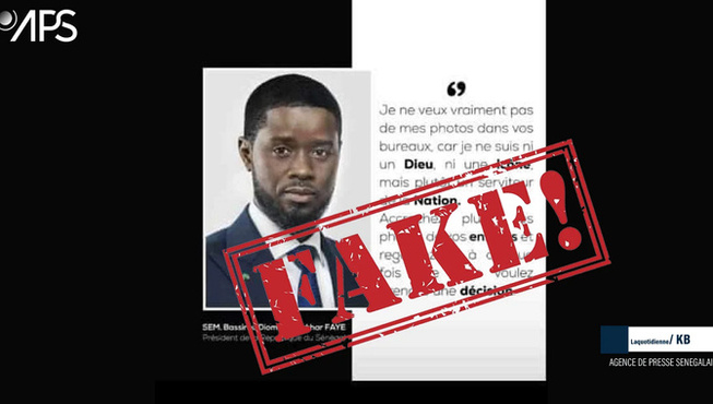 Fakenews - Rétro 2024 : Une année rythmée par de fausses déclarations attribuées au Président Bassirou Diomaye Faye Fakenews - Rétro 2024 : Une année rythmée par de fausses déclarations attribuées au Président Bassirou Diomaye Faye