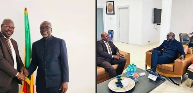 Formation Professionnelle et Technique : Le Ministre Amadou Moustapha Ndieck Sarre et Cheikh Mbow de la COSYDEP, en concertation Formation Professionnelle et Technique : Le Ministre Amadou Moustapha Ndieck Sarre et Cheikh Mbow de la COSYDEP, en concertation