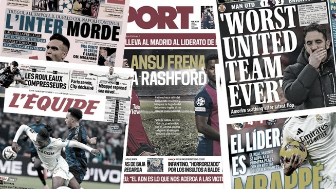 Ansu Fati plombe les plans du Barça sur le mercato, la presse anglaise cartonne Manchester United après la nouvelle humiliation Ansu Fati plombe les plans du Barça sur le mercato, la presse anglaise cartonne Manchester United après la nouvelle humiliation