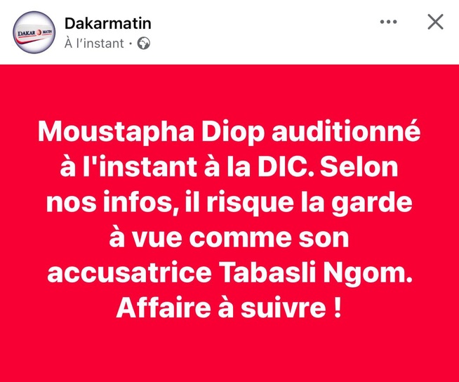 Fake News sur l'audition de Moustapha Diop maire de Louga par la DIC Fake News sur l'audition de Moustapha Diop maire de Louga par la DIC