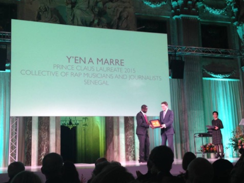 Distinction: Le prix "Prince Claus" remis officiellement à Y en a Marre» ce mercredi Distinction: Le prix "Prince Claus" remis officiellement à Y en a Marre» ce mercredi